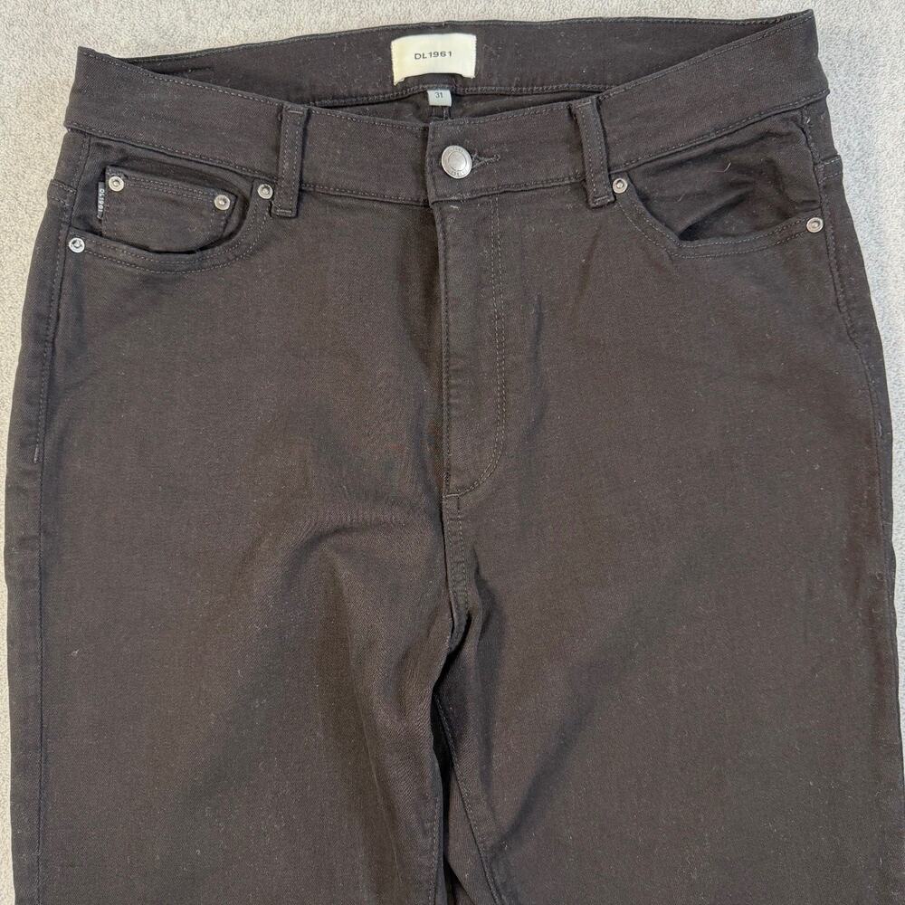 DL1961 Halle Straight Leg Instasculpt 29" Jeans Women's 31 Black Peach High Rise - Picture 2 of 10